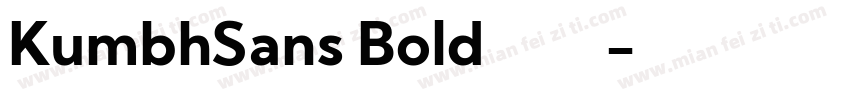KumbhSans Bold字体下载字体转换